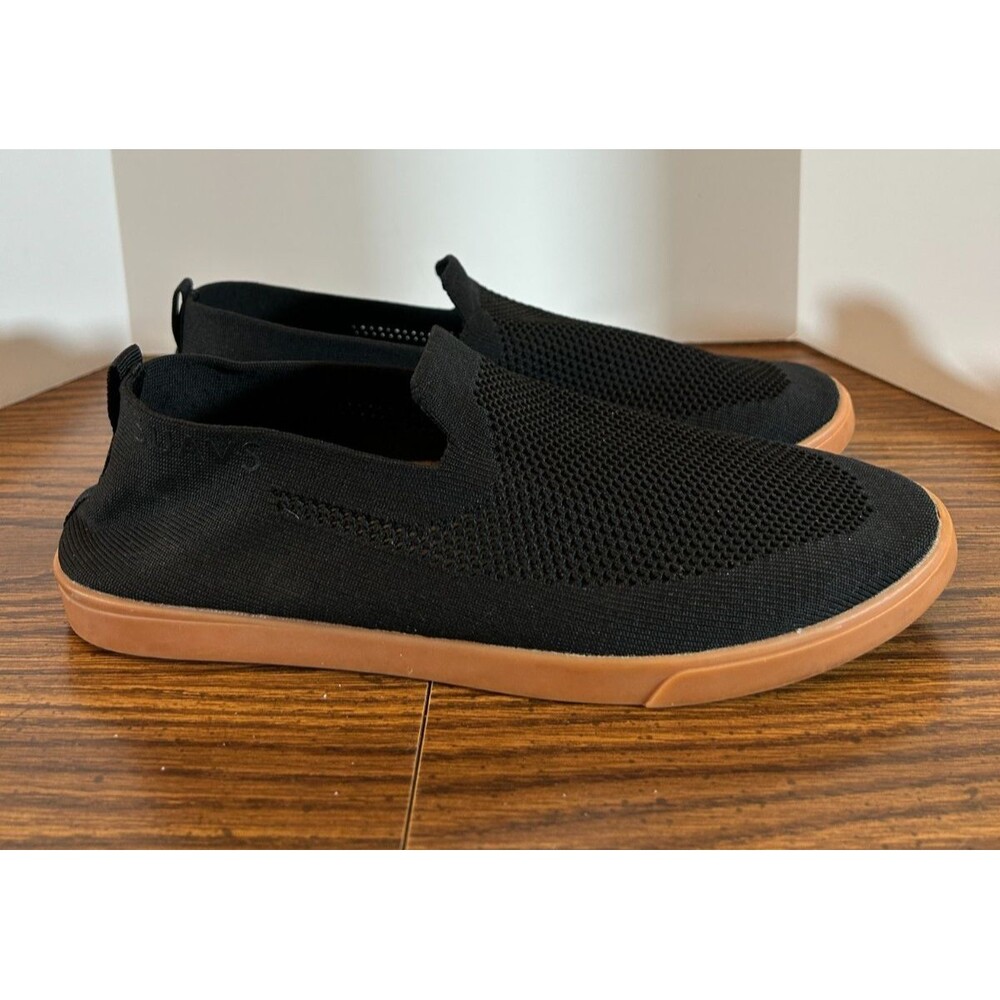 SUAVS The Barton Slip-On Barefoot Shoes M Sz 9 W Sz 11 Black Knit Upper Low Top